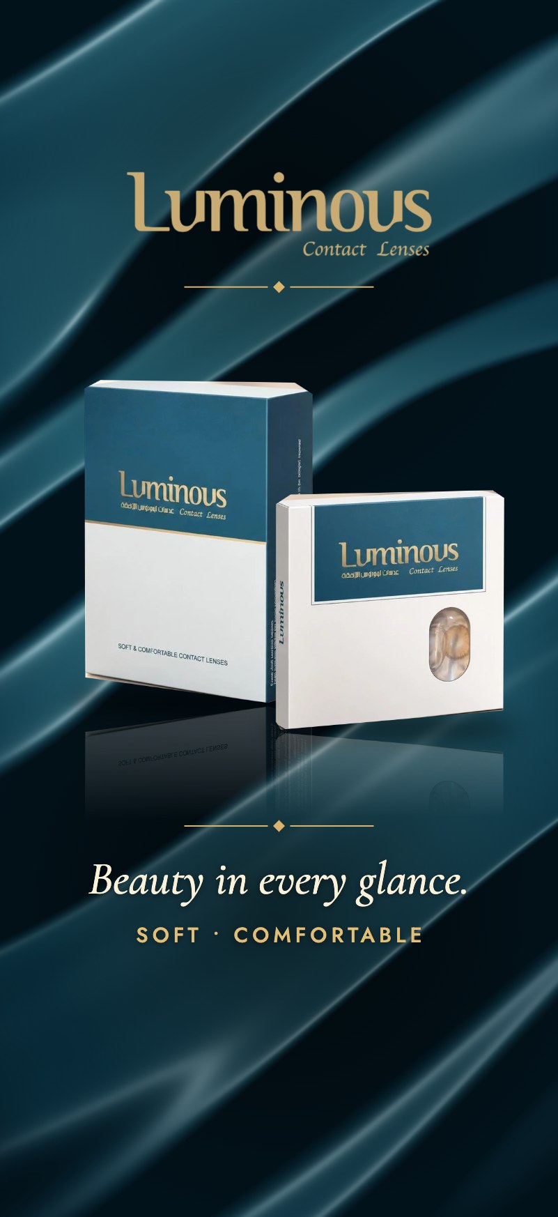 Luminous colored contact lenses