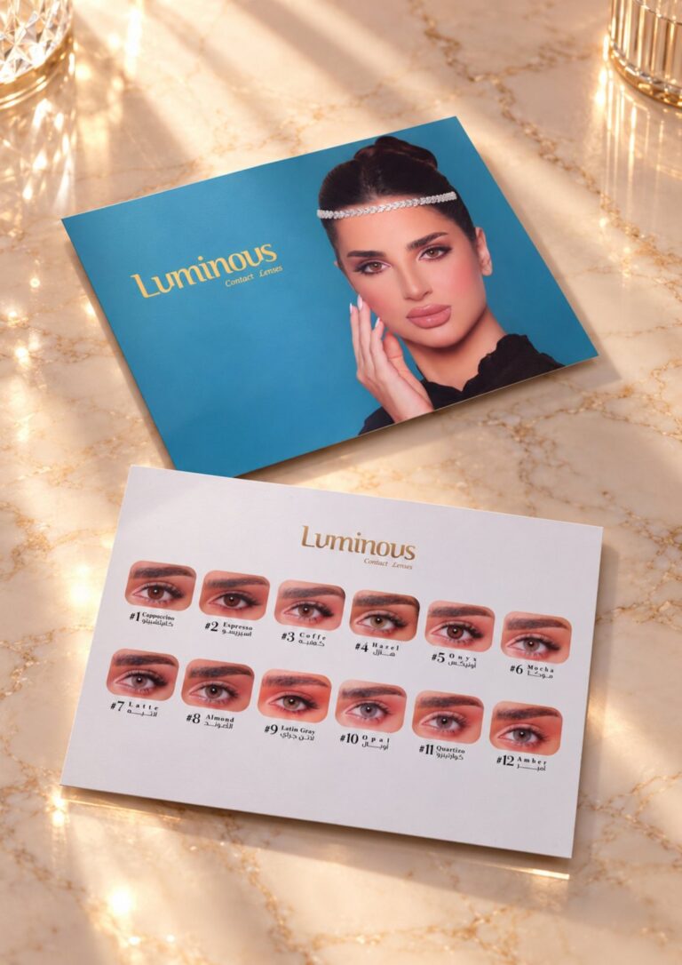 Cartão-postal Luminous e cartão de cores impresso